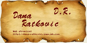 Dana Ratković vizit kartica
